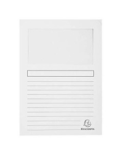 EXACOMPTA SUBCARPETA A4 FOREVER CON VENTANA BLANCO 120GR -100U-