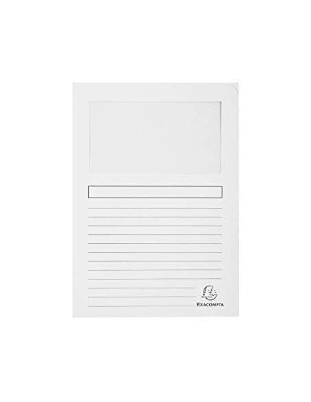 EXACOMPTA SUBCARPETA A4 FOREVER CON VENTANA BLANCO 120GR -100U-
