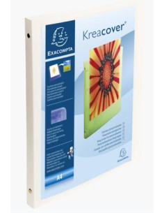 EXACOMPTA CARPETA DE ANILLAS 4X15MM KREA COVER A4 PERSONALIZABLE PP OPACO BLANCO
