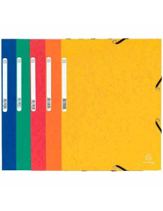 EXACOMPTA CARPETA CARTÓN LUSTRADO 355 GR TRES SOLAPAS GOMAS A4 SURTIDO -10U-