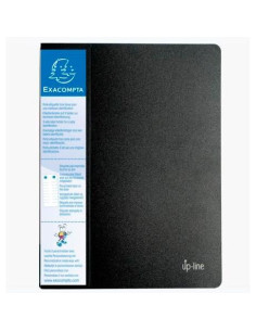 EXACOMPTA CARPETA DE 60 FUNDAS UP-LINE A4 CPORTA-ETIQUETA 3 CARAS PP RÍGIDO NEGRO