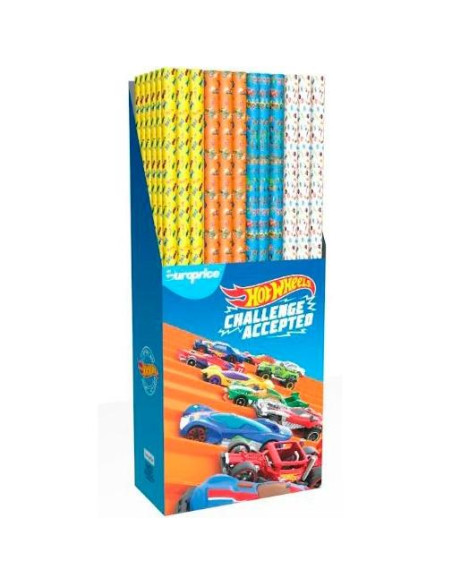 EUROPRICE ROLLO DE PAPEL DE REGALO ROLLO 70CM X 2M HOT WHEELS
