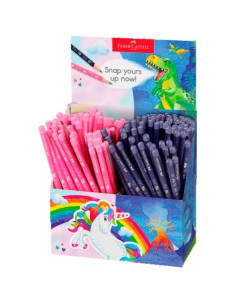 FABER CASTELL LÁPIZ DE GRAFITO DINOSAURIO & UNICORNIO HB SURTIDO EXPOSITOR 144 UD