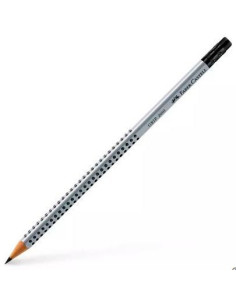 FABER CASTELL LÁPIZ GRIP ECOLÓGICO C GOMA DE BORRAR MOD 2001 B GRIS