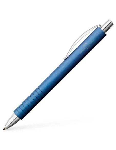 FABER CASTELL BOLÍGRAFO ESSENTIO ALUMINIO B TINTA NEGRA RECARGABLE AZUL