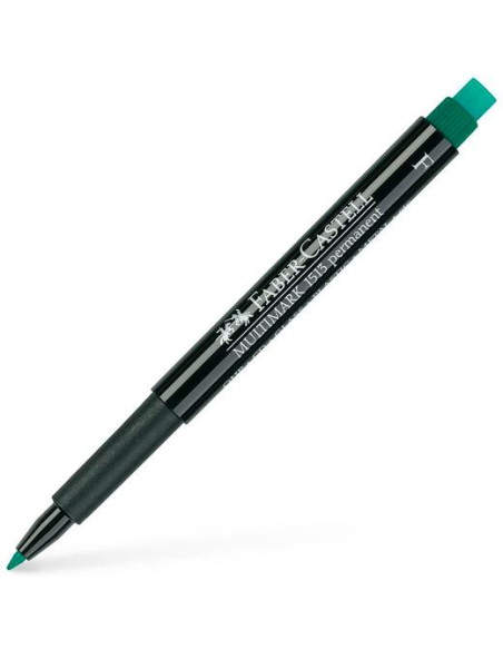 FABER CASTELL ROTULADOR PERMANENTE MULTIFUNCIONAL MULTIMARK F CON GOMA INTEGRADA VERDE