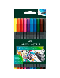 FABER CASTELL ROTULADORES GRIP FINEPEN 04MM ESTUCHE DE 10 CSURTIDOS