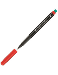 FABER CASTELL ROTULADOR PERMANENTE MULTIFUNCIONAL MULTIMARK S CON GOMA INTEGRADA ROJO