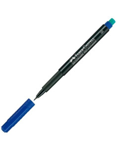 FABER CASTELL ROTULADOR PERMANENTE MULTIFUNCIONAL MULTIMARK S CON GOMA INTEGRADA AZUL
