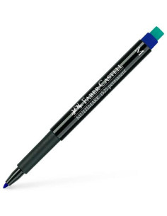 FABER CASTELL ROTULADOR PERMANENTE MULTIFUNCIONAL MULTIMARK M CON GOMA INTEGRADA AZUL