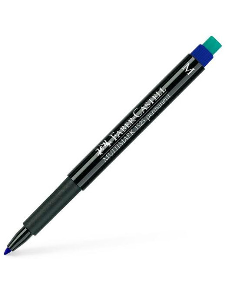 FABER CASTELL ROTULADOR PERMANENTE MULTIFUNCIONAL MULTIMARK M CON GOMA INTEGRADA AZUL