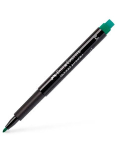 FABER CASTELL ROTULADOR PERMANENTE MULTIFUNCIONAL MULTIMARK M CON GOMA INTEGRADA VERDE