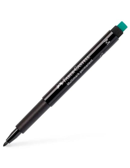 FABER CASTELL ROTULADOR PERMANENTE MULTIFUNCIONAL MULTIMARK M CON GOMA INTEGRADA NEGRO