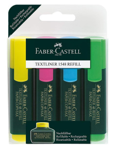 FABER CASTELL MARCADOR FLUORESCENTE TEXTLINER 48 CSURTIDOS BLÍSTER 4 UD