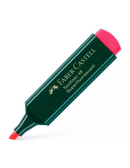 FABER CASTELL MARCADOR SUPERFLUORESCENTE TEXTLINER 48 ROJO
