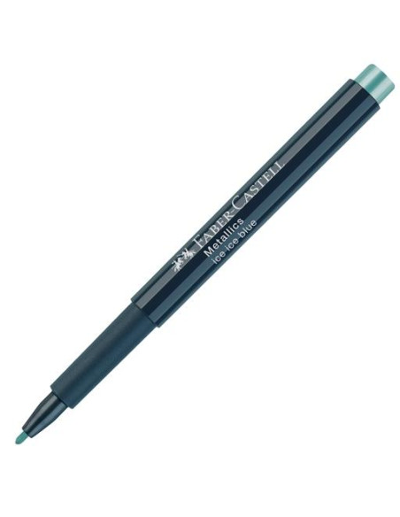 FABER CASTELL ROTULADOR PUNTA DE FIBRA METALLICS MARKER ICE ICE BLUE -10U-