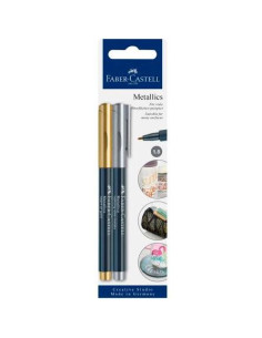 FABER CASTELL ROTULADORES CREATIVE STUDIO METALLICS MARKER COLORES METÁLICOS -BLISTER 2U-