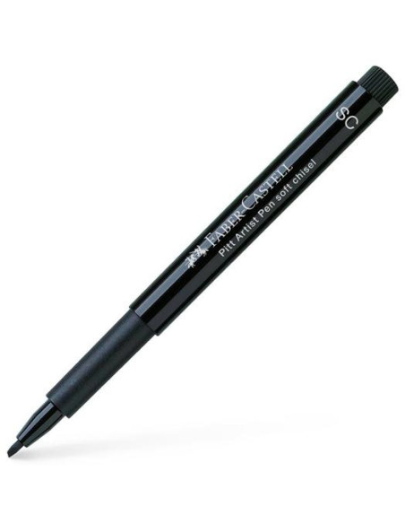 FABER CASTELL ROTULADOR PERMANENTE PITT ARTIST PEN SOFT CALLIGRAPHY SC NEGRO