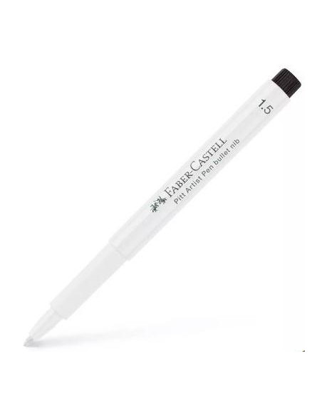 FABER CASTELL ROTULADOR PERMANENTE PITT ARTIST PEN PUNTA REDONDA 15MM BLANCO