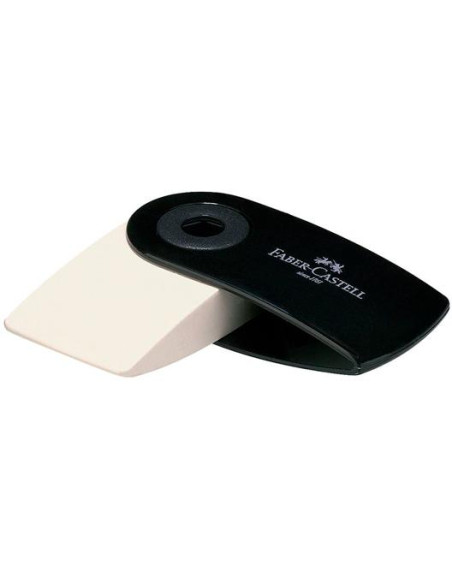 FABER CASTELL  GOMA DE BORRAR SLEEVE MINI CON FUNDA NEGRO