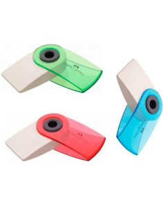 FABER CASTELL GOMA DE BORRAR SLEEVE MINI CON FUNDA COLORES SURTIDOS TRANSLÚCIDOS