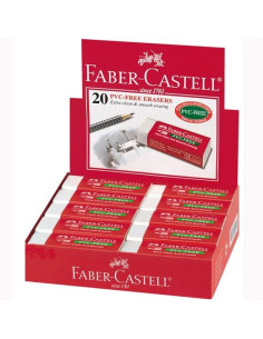 FABER CASTELL GOMA DE BORRAR 7095 BLANCO EN CAJA EXPOSITORA