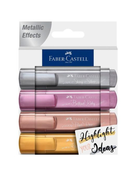 FABER CASTELL MARCADOR TEXTLINER 46 SURTIDO METÁLICO -4U-