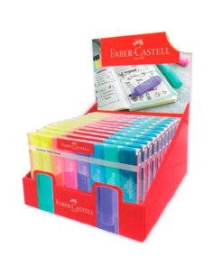 FABER CASTELL EXPOSITOR DE 101 SIN CARGO ESTUCHE 8 MARCADORES TEXTLINER 1546 PASTEL CSURTIDOS