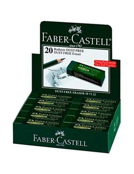 FABER CASTELL GOMA DE BORRAR DUST-FREE ART ERASER VERDE