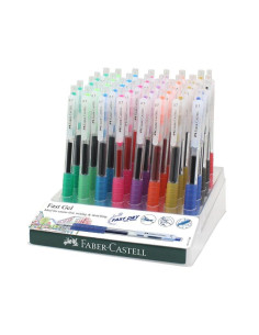 FABER CASTELL BOLÍGRAFO ROLLER FAST GEL GRIP 07MM CSURTIDOS EXPOSITOR 40 UD