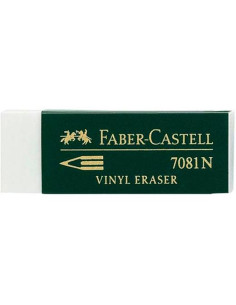 FABER CASTELL GOMA DE BORRAR 7081 N BLANCO -EN BLISTER DE 2