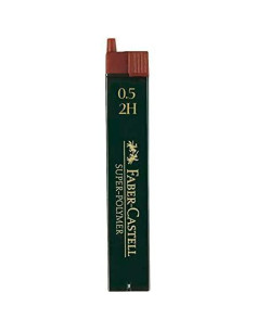 FABER CASTELL MINAS SUPER-POLYMER 05MM 2H ESTUCHE 12 UD BLISTER