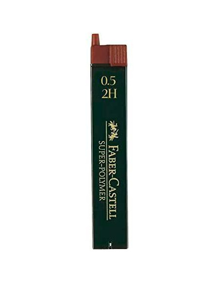 FABER CASTELL MINAS SUPER-POLYMER 05MM 2H ESTUCHE 12 UD BLISTER
