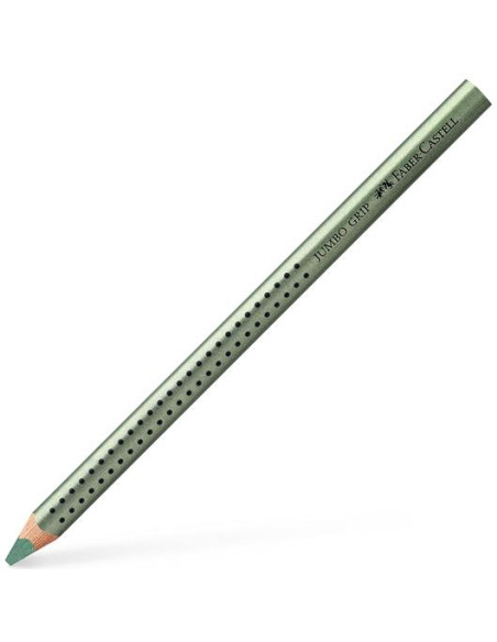 FABER CASTELL LÁPICES DE COLORES JUMBO GRIP METALLIC UNICOLOR VERDE METÁLICO
