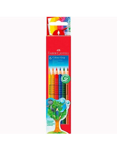 FABER CASTELL LÁPICES DE COLORES COLOUR GRIP CSURTIDOS ESTUCHE 6 UD
