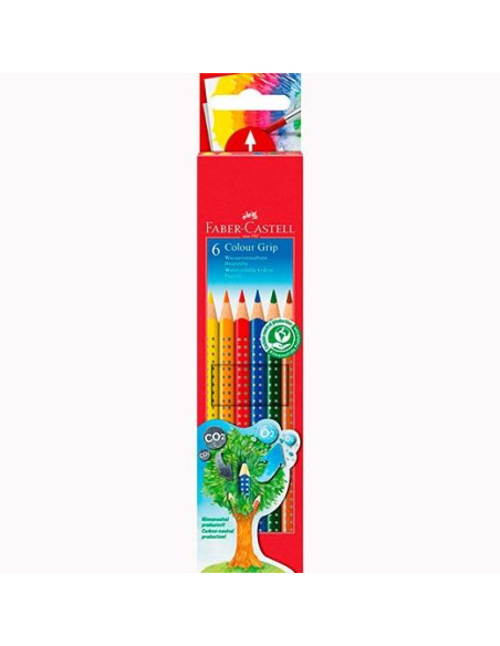 FABER CASTELL LÁPICES DE COLORES COLOUR GRIP CSURTIDOS ESTUCHE 6 UD