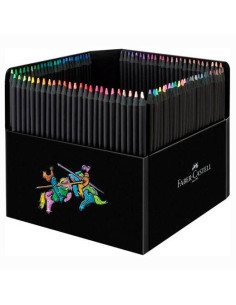 FABER CASTELL LÁPICES DE COLORES BLACK EDITION CSURTIDOS ESTUCHE CARTÓN CON SOPORTE 100 UD