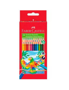 FABER CASTELL LÁPICES DE COLORES TRIANGULAR CSURTIDOS ESTUCHE 24 UD