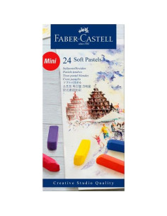 FABER CASTELL TIZAS PASTELES BLANDAS MINI ESTUCHE 24U CSURTIDOS