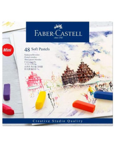 FABER CASTELL TIZAS PASTELES BLANDAS MINI ESTUCHE 48U CSURTIDOS