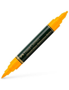FABER CASTELL ROTULADOR DÜRER WATERCOLOUR DOBLE PUNTA MEDIAPINCEL AMARILLO CROMO OSCURO