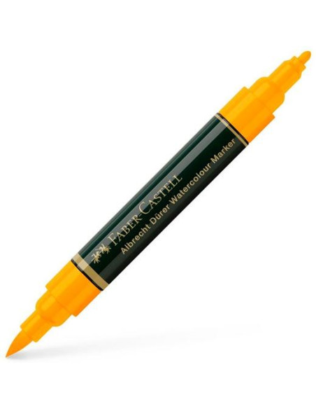 FABER CASTELL ROTULADOR DÜRER WATERCOLOUR DOBLE PUNTA MEDIAPINCEL AMARILLO CROMO OSCURO