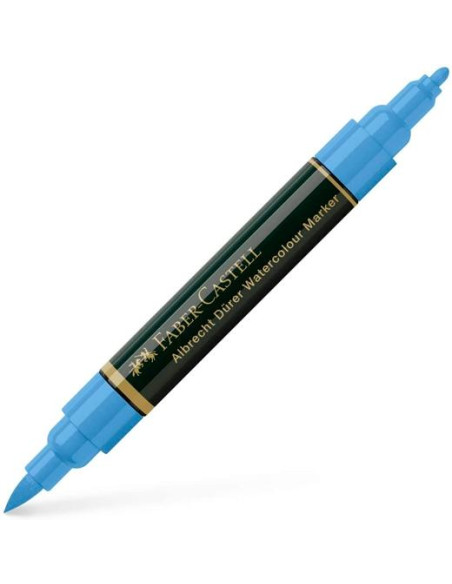 FABER CASTELL ROTULADOR DÜRER WATERCOLOUR DOBLE PUNTA MEDIAPINCEL AZUL ULTRAMAR