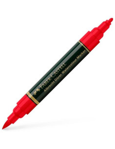 FABER CASTELL ROTULADOR DÜRER WATERCOLOUR DOBLE PUNTA MEDIAPINCEL ROJO ESCARLATA CLARO