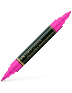 FABER CASTELL ROTULADOR DÜRER WATERCOLOUR DOBLE PUNTA MEDIAPINCEL ROSA PÚRPURA MEDIO