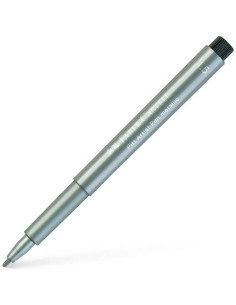 FABER CASTELL ROTULADOR PITT ARTIST PEN METALLIC 15MM PLATA