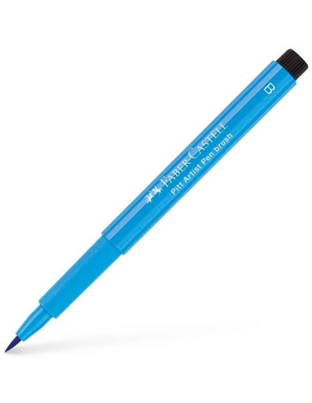 FABER CASTELL ROTULADOR PITT ARTIST PEN BRUSH PUNTA PINCEL AZUL ESMALTE