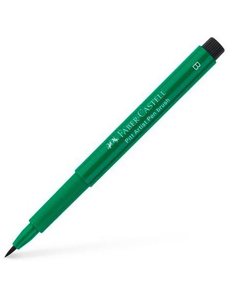 FABER CASTELL ROTULADOR PITT ARTIST PEN BRUSH PUNTA PINCEL VERDE PTALOCIANINA OSCURO