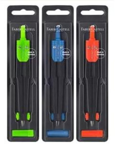 FABER CASTELL COMPAS ESCOLAR SURTIDO 3 COLORES