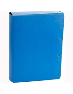 FABRISA CARPETA DE PROYECTOS 7CM FOLIO CIERRE DE BOTA CGOMAS CARTÓN GOFRADO AZUL
